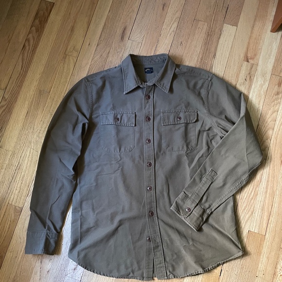 LL Bean Signature Men’s L Tall “1933” Olive Work Shirt - Picture 1 of 6